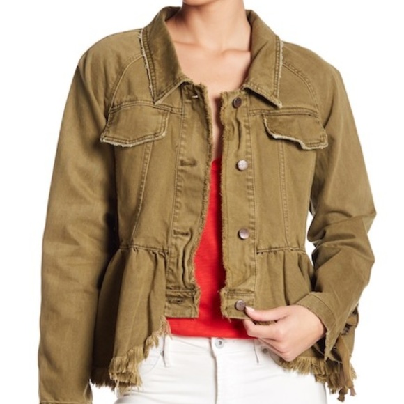 Free People Willow Peplum Hem Denim Jacket - Picture 3 of 8